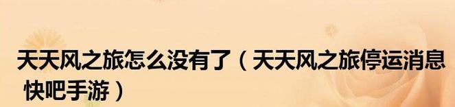 《天天风之旅》游戏S级角色排行榜（揭秘最强S级角色）  第1张